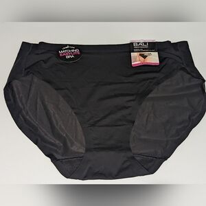 NWT,Bali,Black,Easy Lite, Smooth Comfort,Hi-cut Panties-Women's 6/M